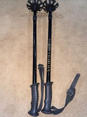 Yukon Charlie’s Trekking Poles 24-36” Hiking Walking Black Expandable Used.