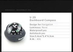Dashboard Mount Auto Automobile Automotive Vehicle Car Boat Ball Compass Liquid