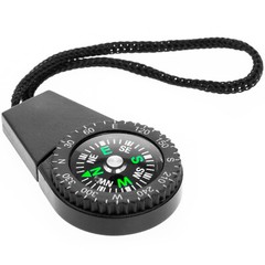 ASR Outdoor Black Zipper Pull Mini Pocket Compass Survival Gear, 2pk