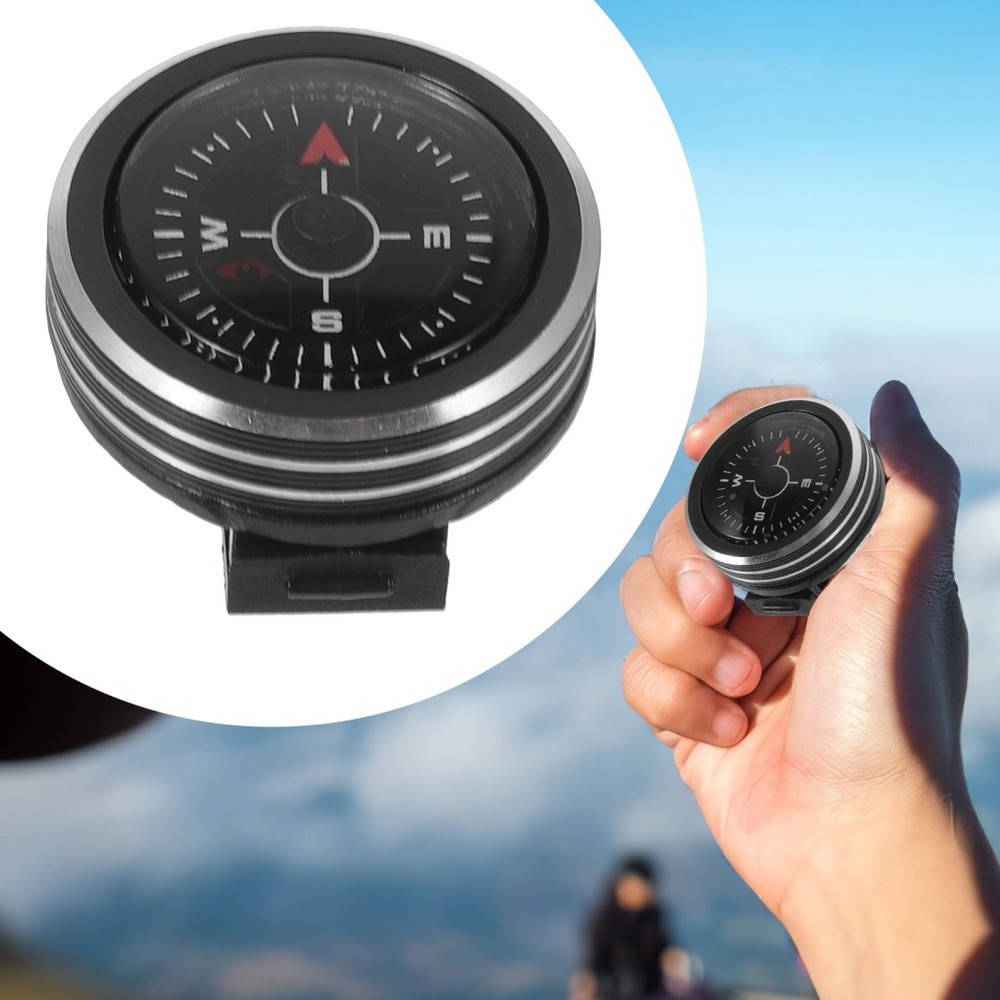 Professional Black Portable Compass for Hiking and Survival Outdoor Activities