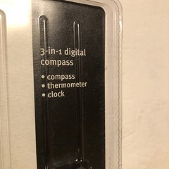 Eddie Bauer Compass Digital EB9980CP Thermometer Clock Level