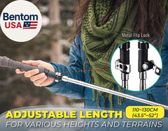 Trek-Z Cork Grip Trekking Poles – Lightweight Folding Hiking Poles, Adjustable H
