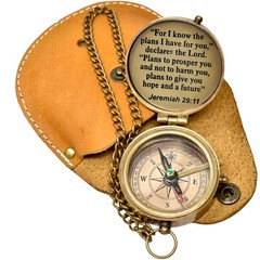 Jeremiah 2911 Engraved Compass First Communion Baptism Religious Gift Boys
