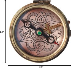 Brass Engraved Compass ”Go Confidently in The Direction of Your Dreams – Henry