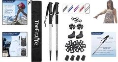 Durable Silver Trekking Poles – Ultralight, Quick Adjustment, Full Accessory Kit