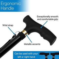 Folding Pole Hiking Cane Walking Stick Adjustable Aluminum Collapsible Travel US