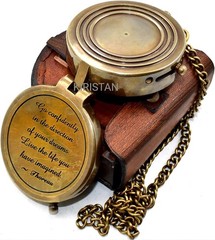 Go Confidently in The Direction of Your Dreams | Engraved Pocket Compass with