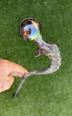 Hand Forged Walking Cane From Titanium Hip Implant One Of A Kind 15 OZ 34” Long