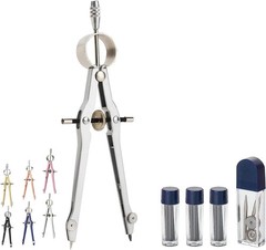 – Professional Compass for Geometry, Extra Lead, Metal Compass, Compass, Compass