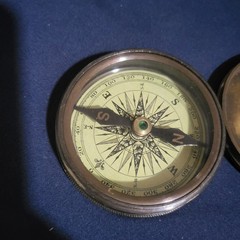 Pocket Wanderer’s Compass. With Case And Tag