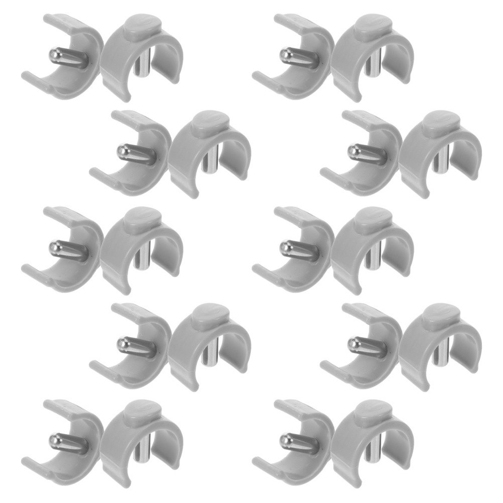 20 PCS Trekking Pole Tips Protectors Walking Sticks C-shape Clamp