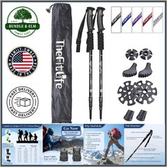 Packable Trekking Poles with Adjustable Height for Men, Women, and Seniors
