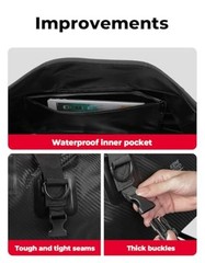Waterproof Motorcycle Dry Bag – Duffle Tail Bag Soft Luggage, 40L Black