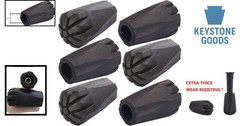 6x Universal Rubber Trekking Pole Tips – Extra Thick, Wear-Resistant for Hiki…