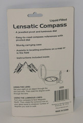 Ozark Trail Lenastic Compass liquid Filled with Luminous Dial NEW