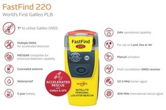 PLB McMurdo Fast Find 220 Personal Locator Beacon With Flotation Pouch Unused