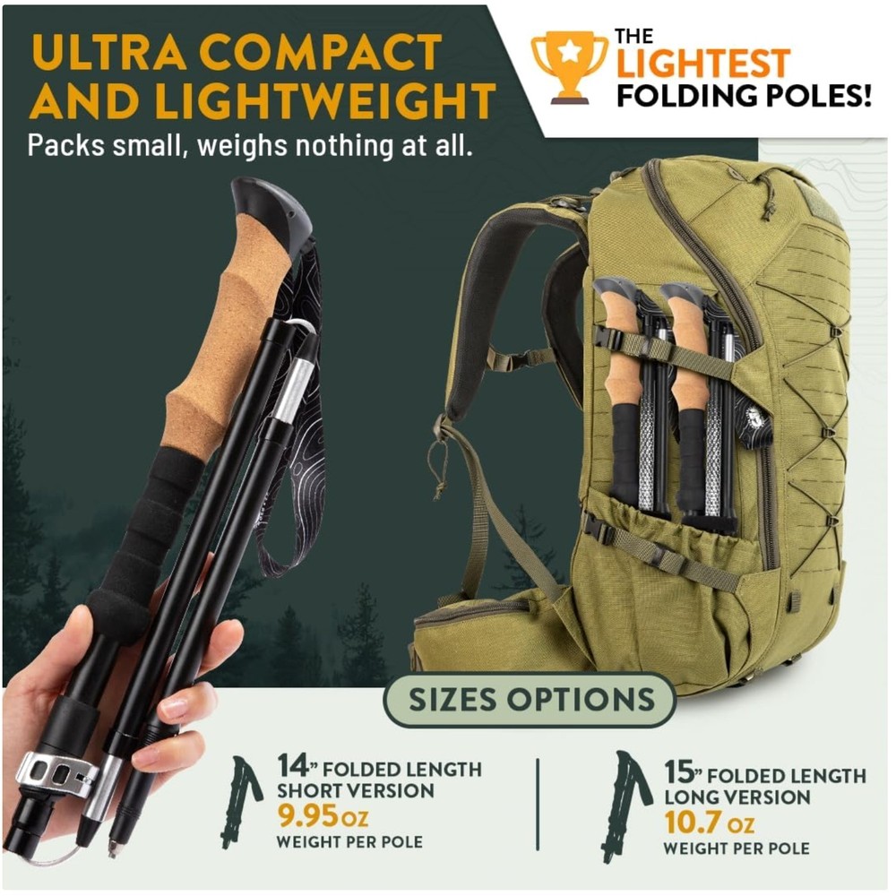 Foldable Hiking Poles – Adjustable & Lightweight