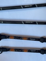 Cascade Mountain Tech Hiking Trekking Poles + Leki Tek-Tech Accessories Lot