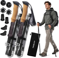 Lightweight Trekking Poles 7075 Aluminum with Cork Grip – Perfect for Travel