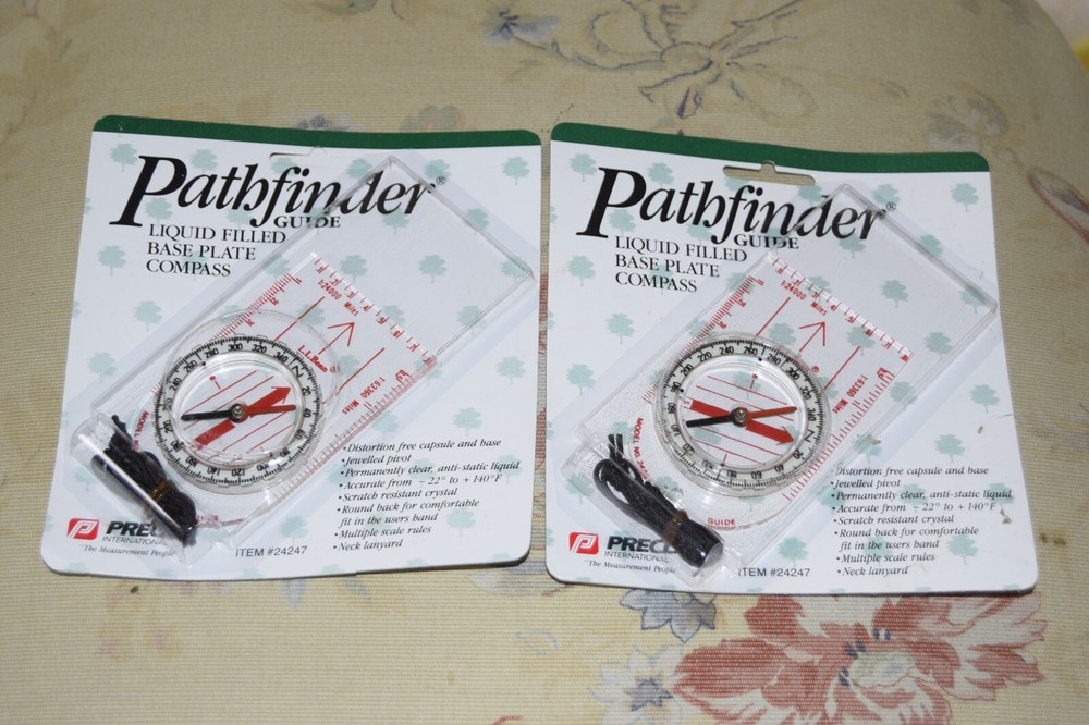 2 New! Pathfinder MAP COMPASSES ORIENTEERING SURVIVAL Boy Scouts Girl Scouts