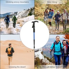 2X Trekking Poles Nordic Walking Sticks Adjustable Anti-shock Hiking Alpenstock