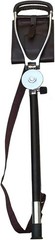 BIG SIZE BROWN LEATHER SHOOTING STICK WITH RUBBER Ferrule Walking Chairs