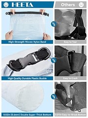 Dry Bag Waterproof for Women Men, 5L/10L//30L/40L Roll Top 20L White