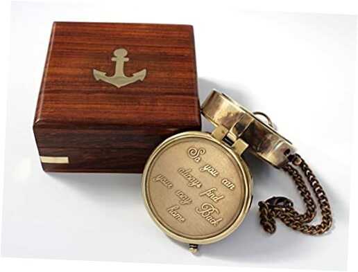 Camping Compass Engraved with “So You Can Always Find Your Way Back Home”,