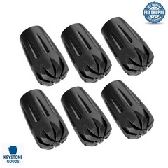 Set of 6 Universal Rubber Tips for Trekking Poles & Walking Sticks