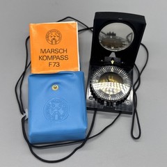 German Marsch Kompass F73 Freiberger Prazisionsmechanik Compass w/ Case & Manual