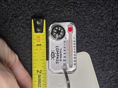Sun Company Therm-O-Compass #802 Key Ring Zipper Pull Thermometer Compass…