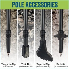 Ultralight Folding Hiking Poles – Travel-Friendly with Rubber Feet, Baskets & Ca
