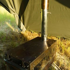 Camping Outdoor Cooking Chimney Kit Spark Arrestor Straight Pipe Connection