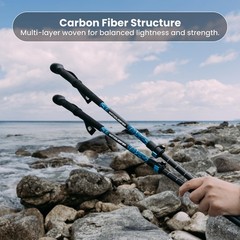 Strider X Carbon Fiber Trekking Poles – Adjustable Lightweight Hiking Poles w…
