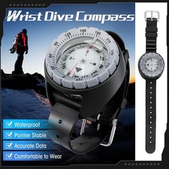 Professional Waterproof 5ATM Dive Wrist Scuba Compass TPU Band Sports Diving