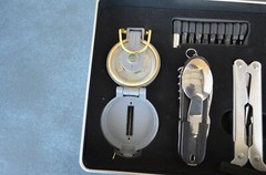 Multi-Function Compass Kit SURVIVAL-CAMPING- HIKING-OUTDOOR in Tin Case