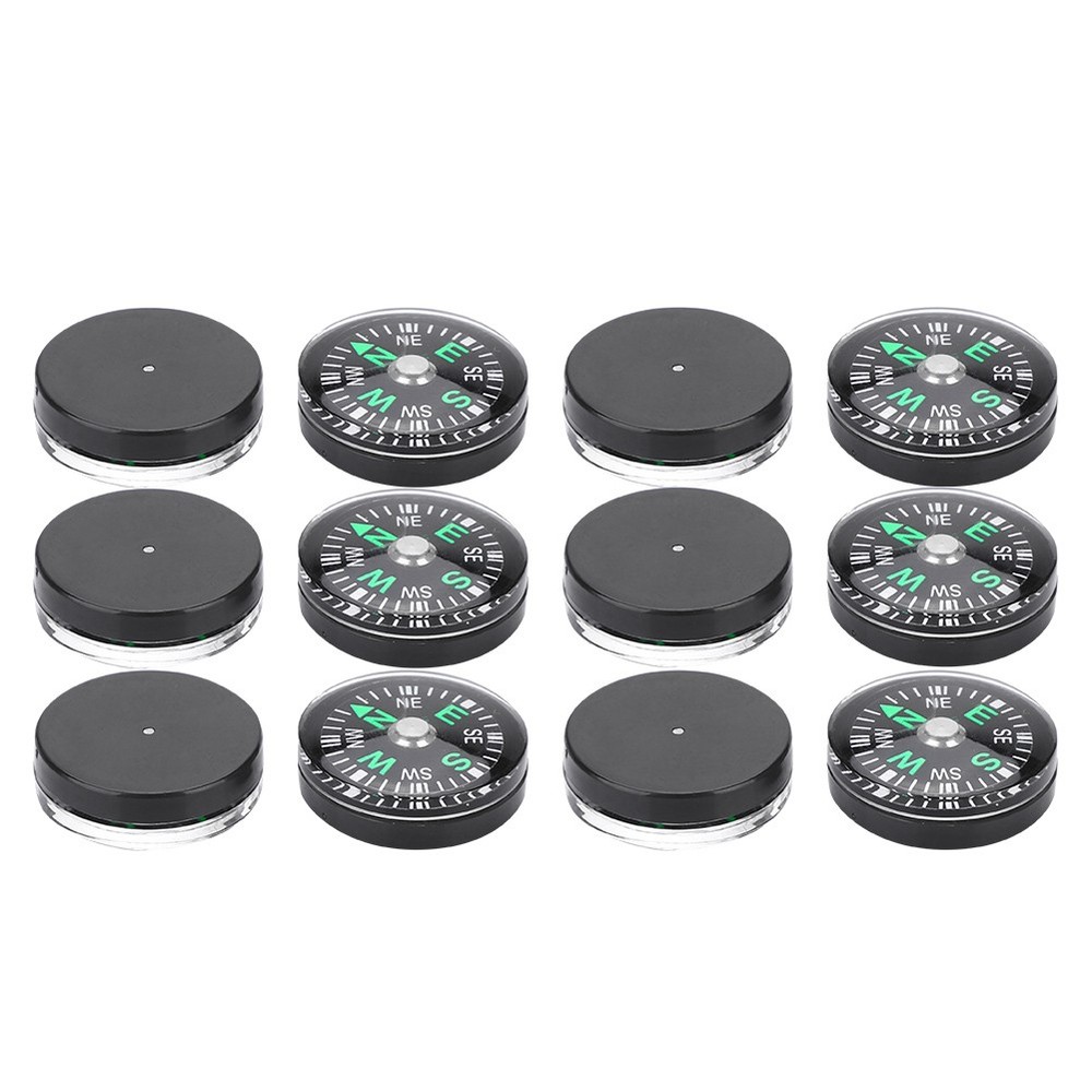 20mm 12pcs Mini Pocket Oil Filled Compass For Hiking Camping Outdoor Activit CX4