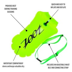 Ultra Swim Safety Buoy & Dry Bag, High-Visibility Open-Water 15L Neon Yellow