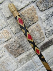 WALKING HIKING STICK STAFF WOODEN WILLOW HAND MADE IN USA TEXAS 57.75″ 3lb 13oz