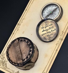 So You Can Always Find Your Way Back Home – Luxury Engraved Brass Pocket Comp…