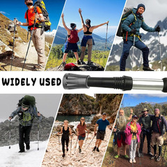 6-Pack Heavy Duty Walking Stick Tips – Reinforced Rubber Ferrules for Trekking P