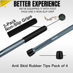 Heavy Duty Outdoor Hiking Stick, Foldable Camp Shovel Included, Aluminum Mult…