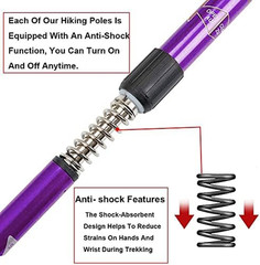 Aihoye Hiking Trekking Poles, 2 Pack Collapsible, Lightweight, anti Shock, Walki