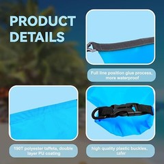 6PCS Waterproof Lightweight Dry Bags for Kayaking – 6PCS-A