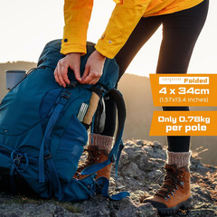 Hiking Poles – Aluminum Alloy 7075 Trekking Poles Collapsible with Telescopic,Li