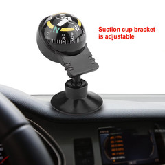 Car Compass Automotive Compass Ball Adjustable Dashboard Mounted for Hiking