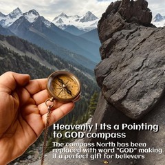 Religious Gifts for Men – Christian Compass Pointing to God – First Communion…