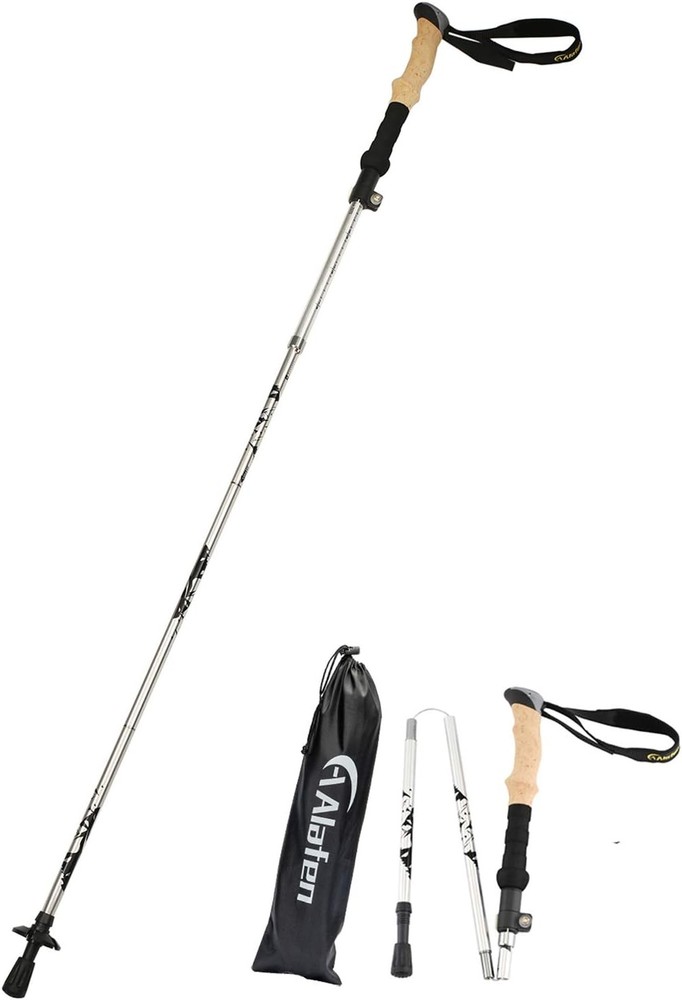 7075 Aluminum Collapsible Walking Stick for Hiking, 49″ Long