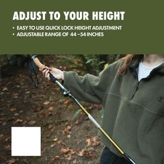 Aluminum Folding Quick Lock Trekking Poles with Cork Grip, 2 Count