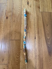 Wooden Hiking Walking Stick 30.5″ With 18 Medallions
